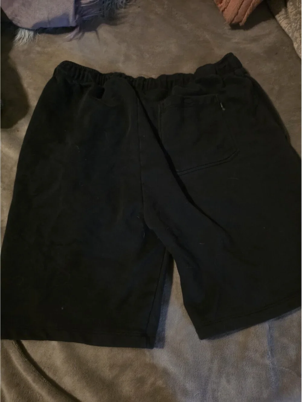 Hurley Men’s Black Sweat Shorts XL Elastic Waist Drawstring Logo Slash Pockets